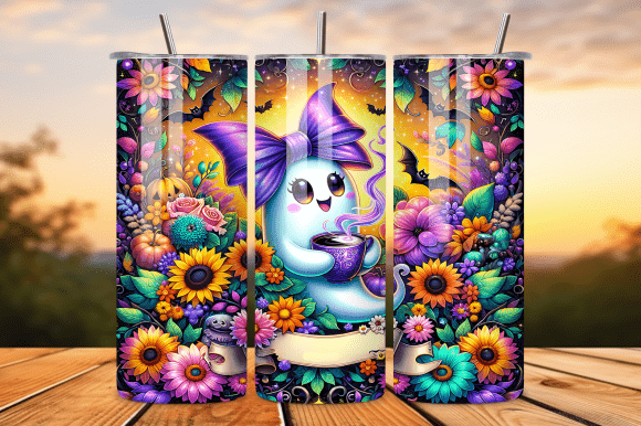 20oz Spooky Floral Ghost Tumbler Wrap Review