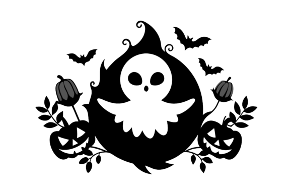 Black Silhouette Logo of a Spooky Ghost Review