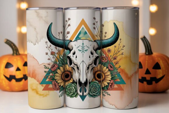 Boho Bull Skull Floral 20oz Tumbler Wrap Review