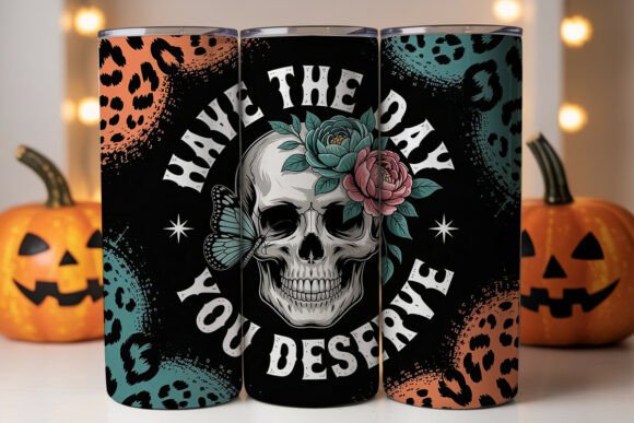 Edgy Floral Skull Tumbler Wrap Review