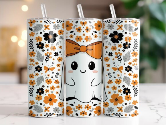 Floral Fall Ghost Autumn Tumbler Wrap Review