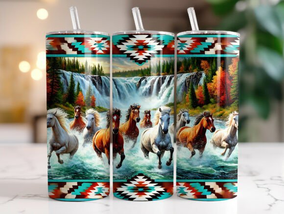 Floral Horse Western Pattern Tumbler Review