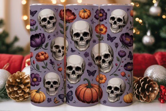 Gothic Skull Floral Tumbler Wrap Review