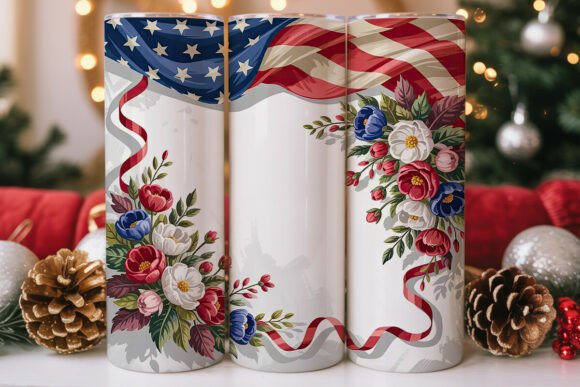 Patriotic Floral Flag 20oz Tumbler Review