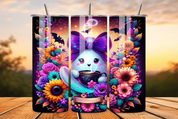 Spooky Floral Ghost 20oz Tumbler Wrap Review