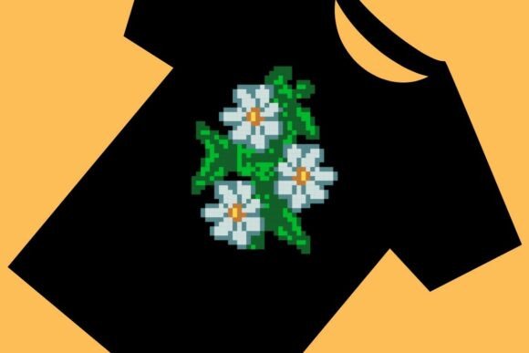 Sweet Pixel Art Flower Review for Real Embroidery