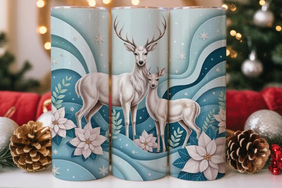 Winter Deer Floral 20oz Tumbler Wrap Review